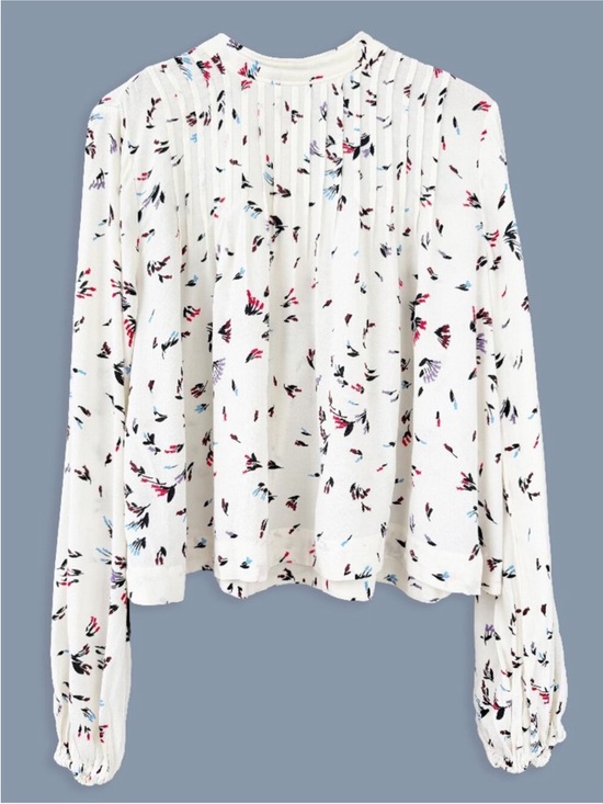 Ganni Tops - 15. Ganni Pleated Georgette Blouse